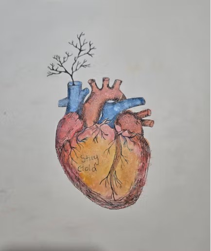 Surrealist Anatomical Heart Artwork