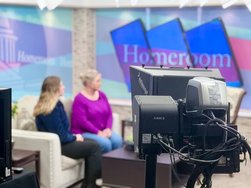 Ms. Dent and Treasurer Sky Christian on mcpssTV’s Homeroom