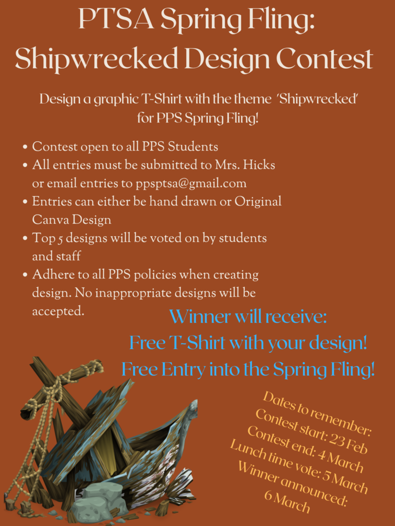 PTSA Spring Fling Tshirt Design Contest