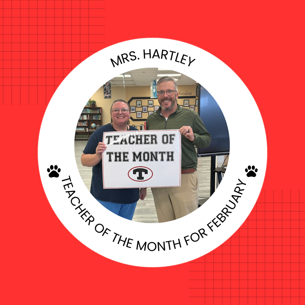 Teacher of the Month for February - Mrs. Hartley!
