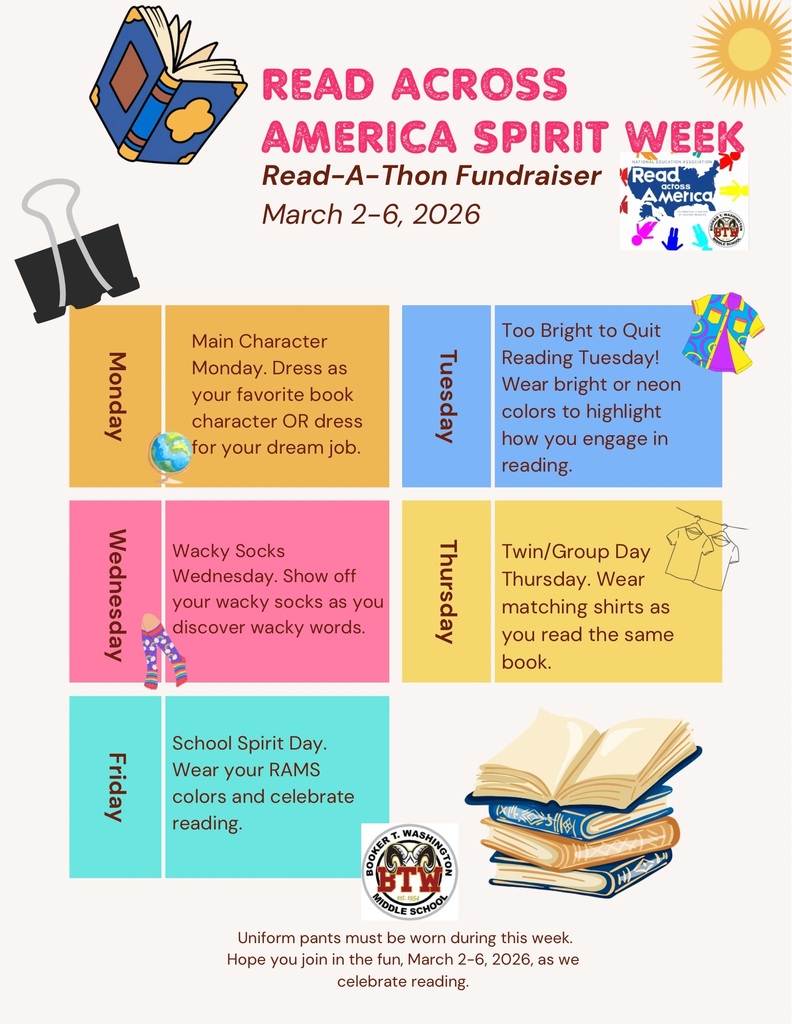 BTW Spirit Week dress for Read Across America Week Read A Thon