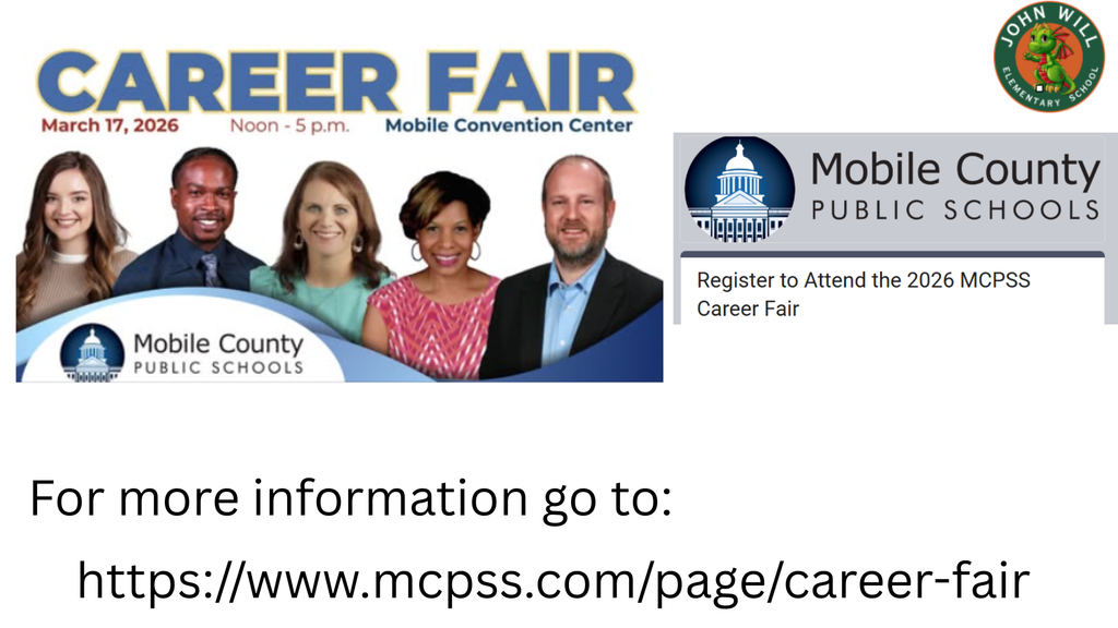 MCPSS Career Fair March 17, 2026 12-5pm register to attend go to https://www.mcpss.com/page/career-fair for more information