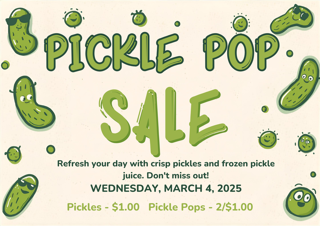 Pickle Pop Sale Flyer