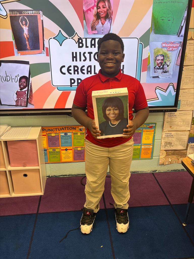 Ms. Withers' class black history cereal box projects