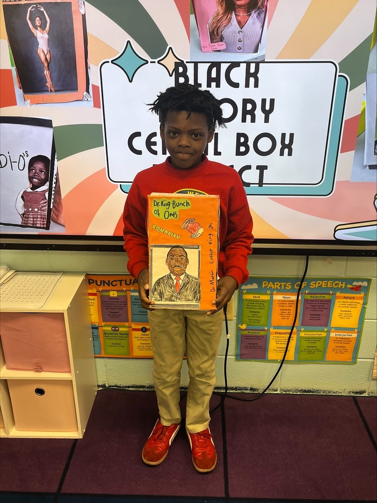 Ms. Withers' class black history cereal box projects