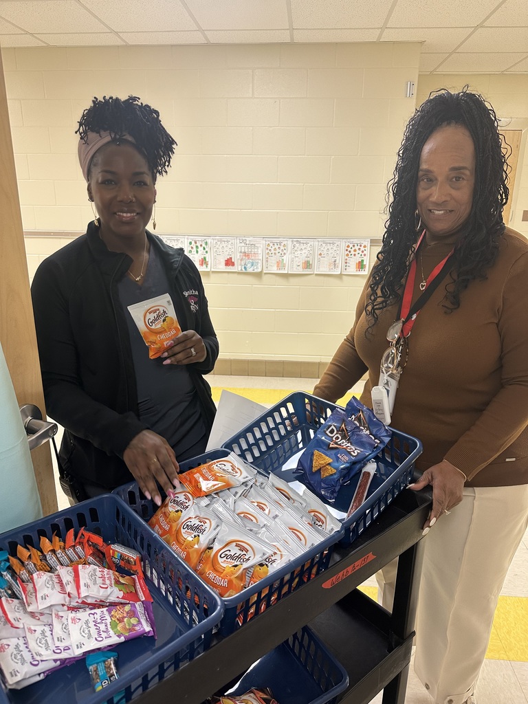 Mrs. Ray with treat cart 