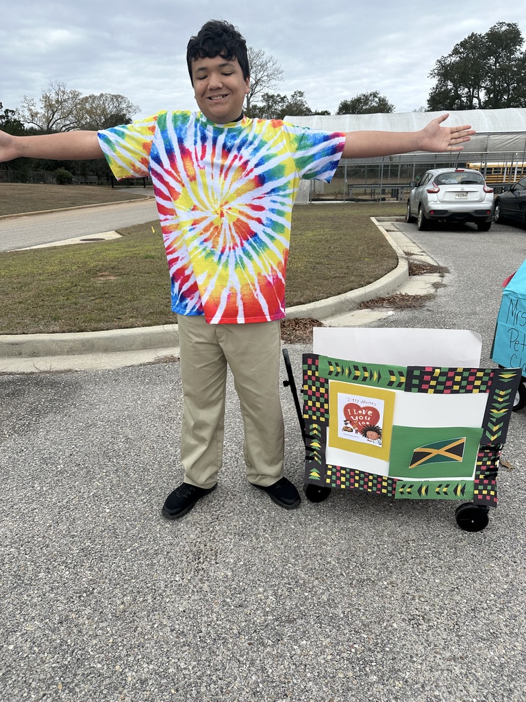 Student with his wagon 
