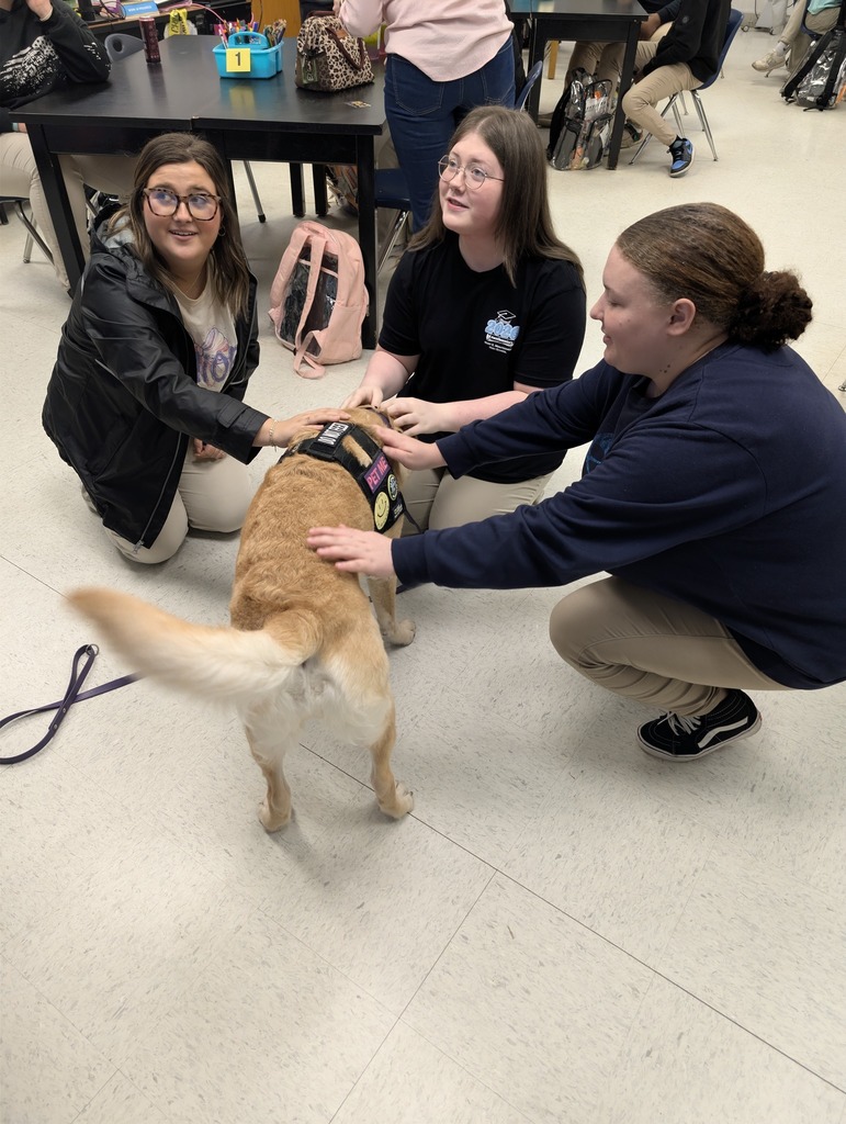MCSO ESD Detection K9 Estie #103 visits Mrs. Touchstone's Forensics class.