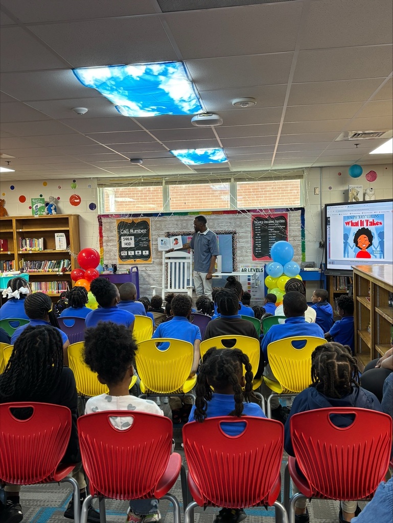 Today we had local author Joseph “Joey” Collins read his book *What It Takes* to our 1st and 2nd grade students. His message reassured our students that they truly have what it takes to become whatever they desire to be in life.