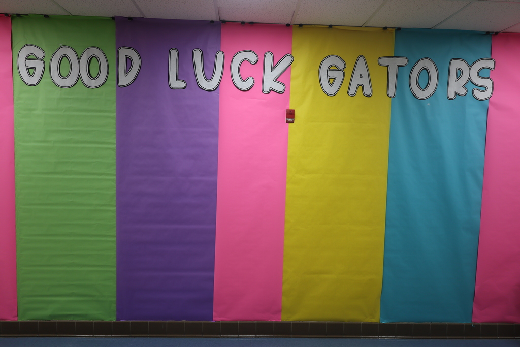 Good Luck Wall for parents to write a letter of encouragement to their students who take the ACAP