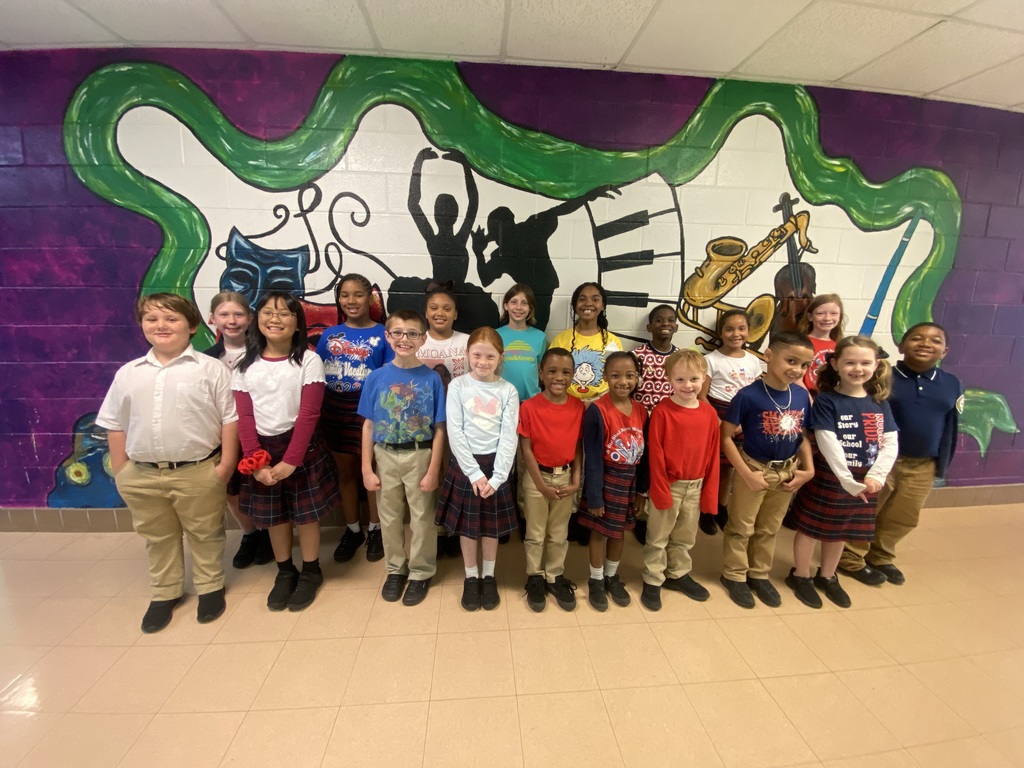 OSR's character education students of the month for February for the word integrity.