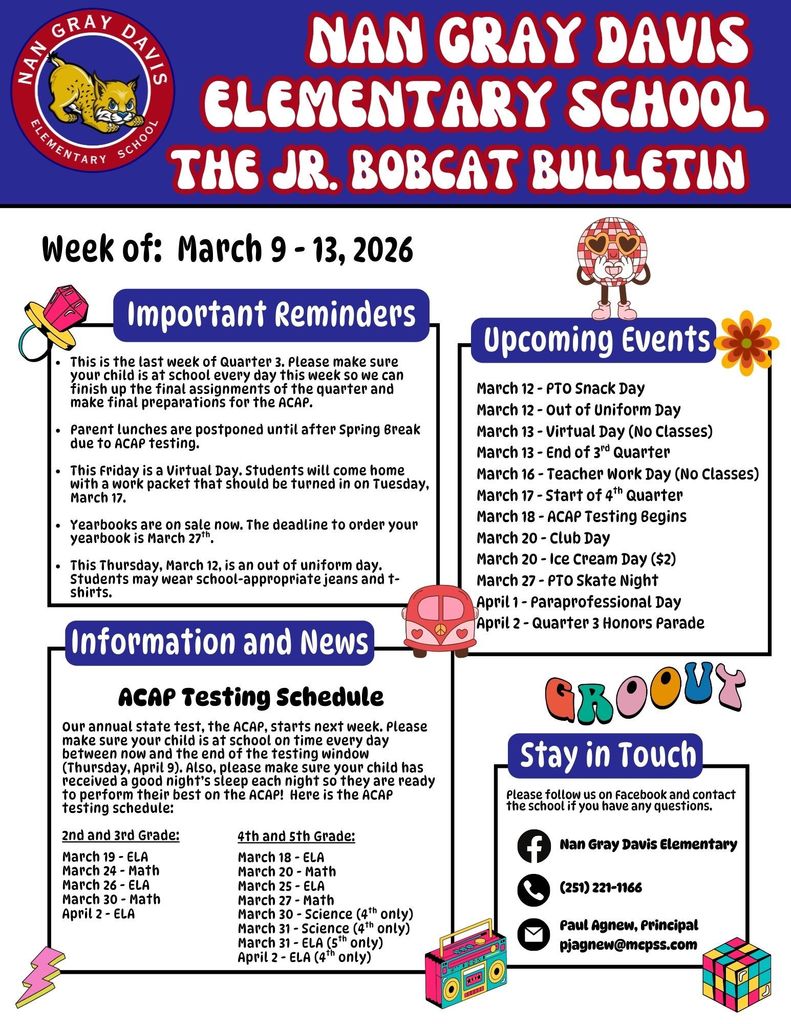 Parent Newsletter 3-9-26