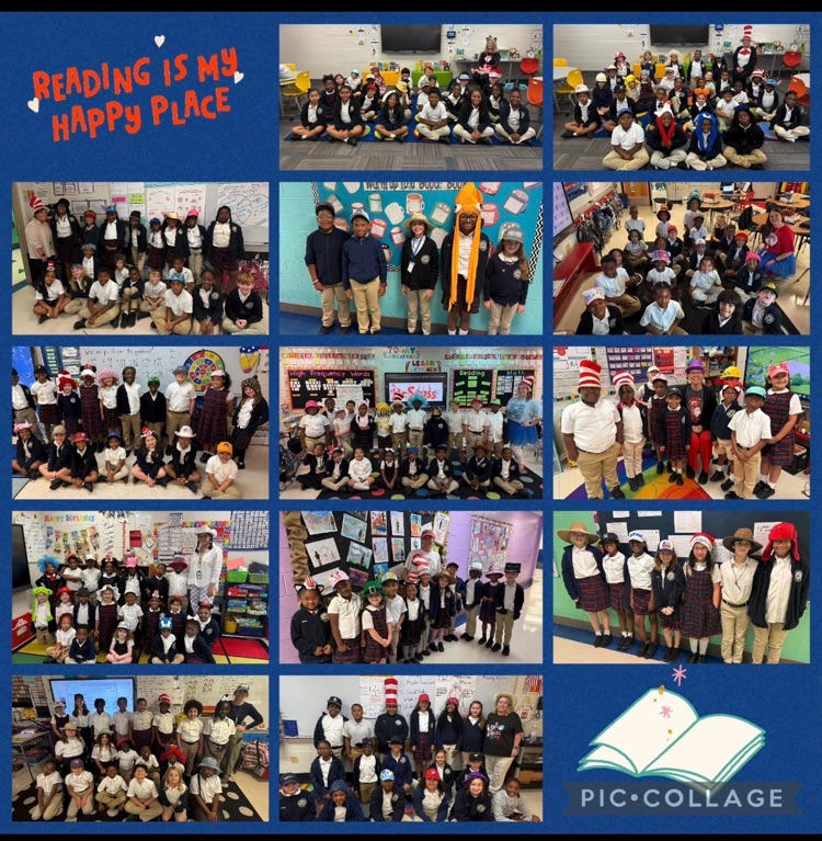 collage of pictures from Read Across America week
