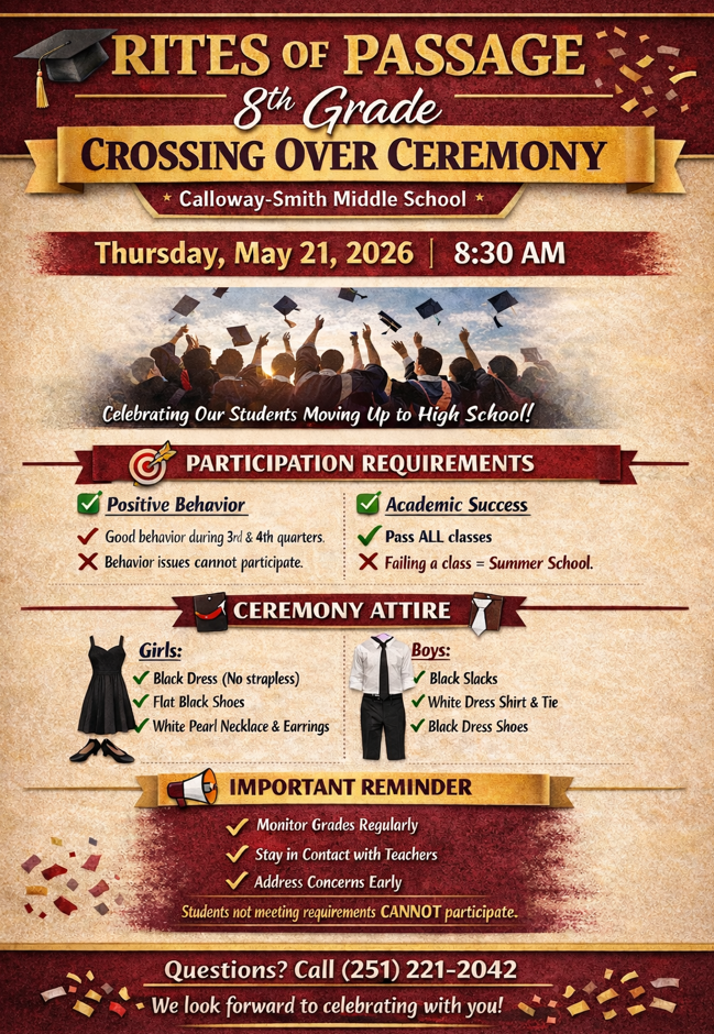 8th Grade Rites of Passage Crossing-Over