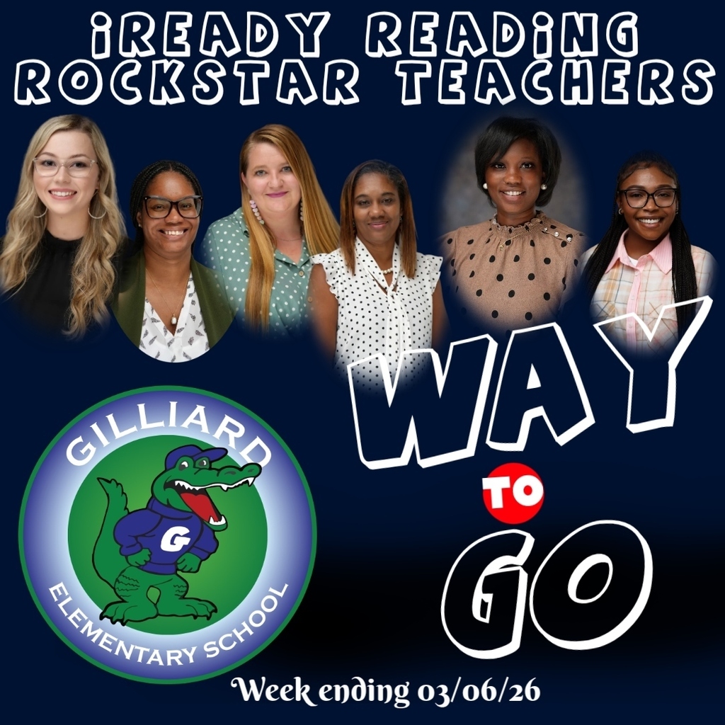 Congratulations to our iReady Rockstar Classes for the week ending 3/06/26. These classes maintained an 85% accuracy in passed lessons in reading and/or math. Way to go!