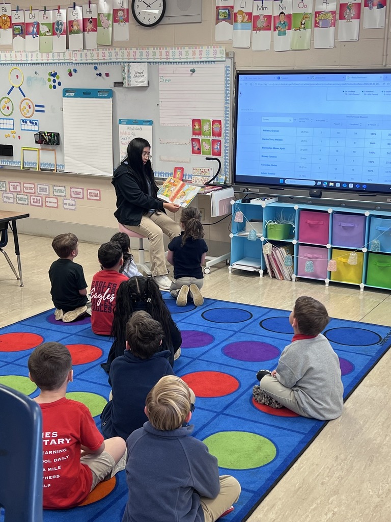 Students from our National English Honor Society (NEHS) and Future Business Leaders of America (FBLA) celebrating Read Across America by reading to students at local elementary schools as well as to our very own MGM Pre-K students. 