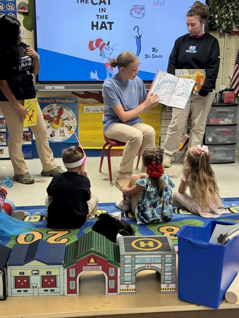 Students from our National English Honor Society (NEHS) and Future Business Leaders of America (FBLA) celebrating Read Across America by reading to students at local elementary schools as well as to our very own MGM Pre-K students. 