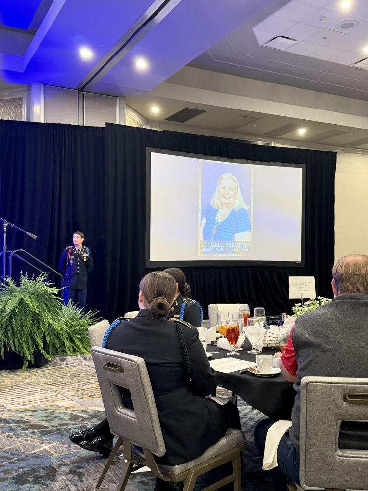 Angela received an award 