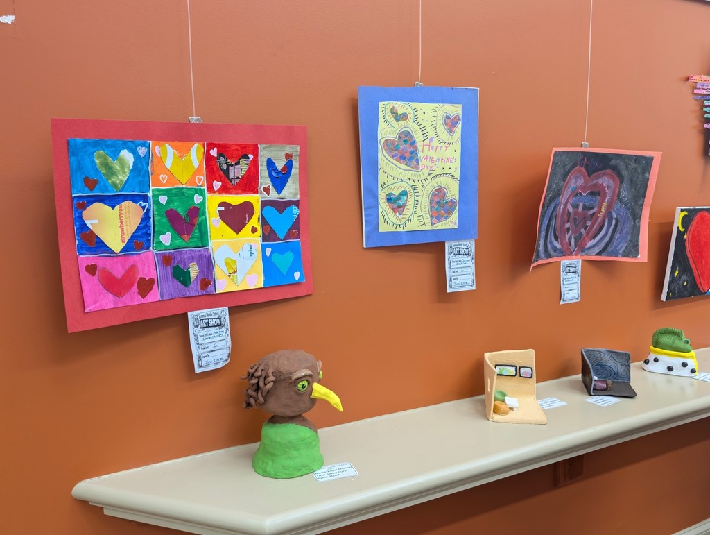 Artwork by young artists of MGM High School and Semmes Middle School at the “Through Their Eyes” Art Reception