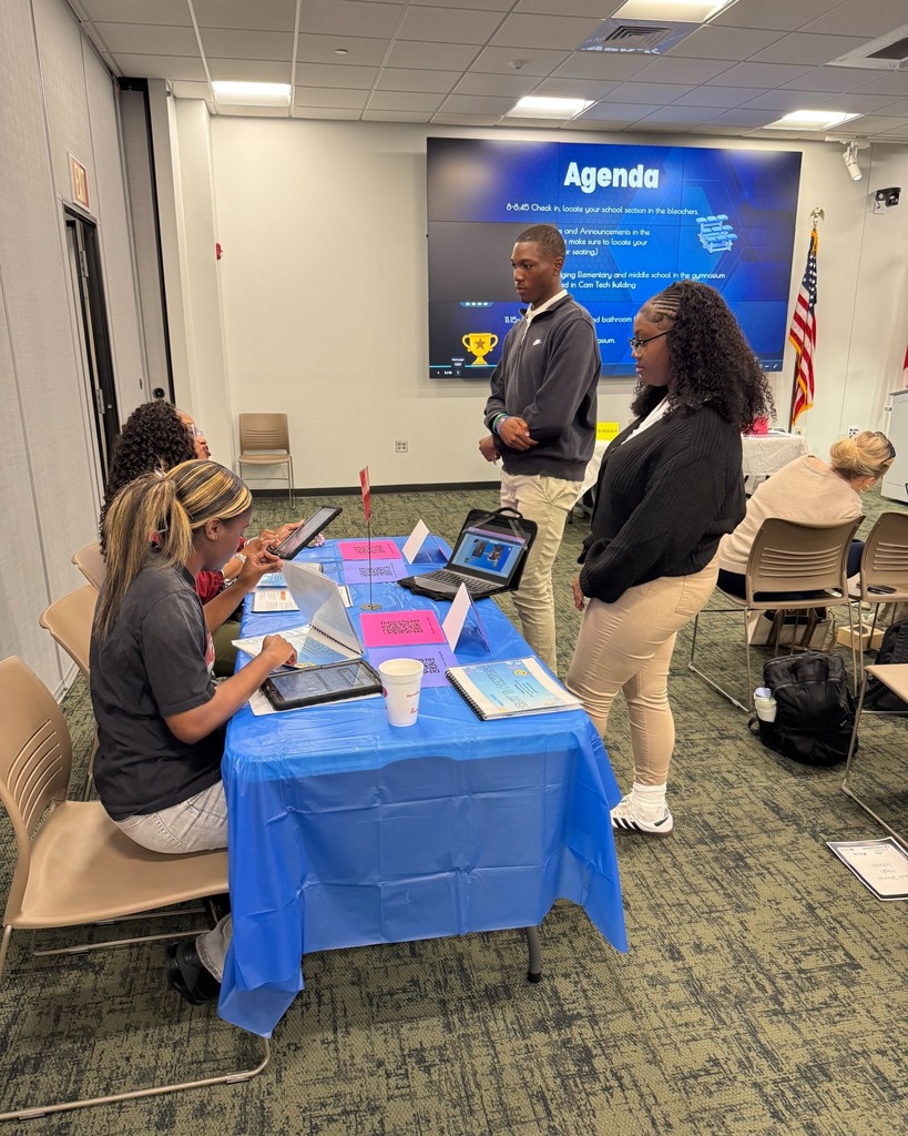 Students competing in the Region 7 Tech Fair.
