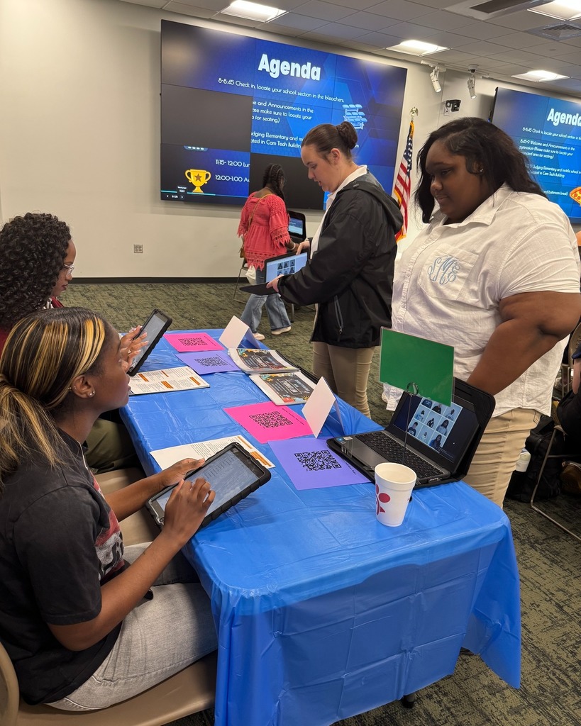 Students competing in the Region 7 Tech Fair.