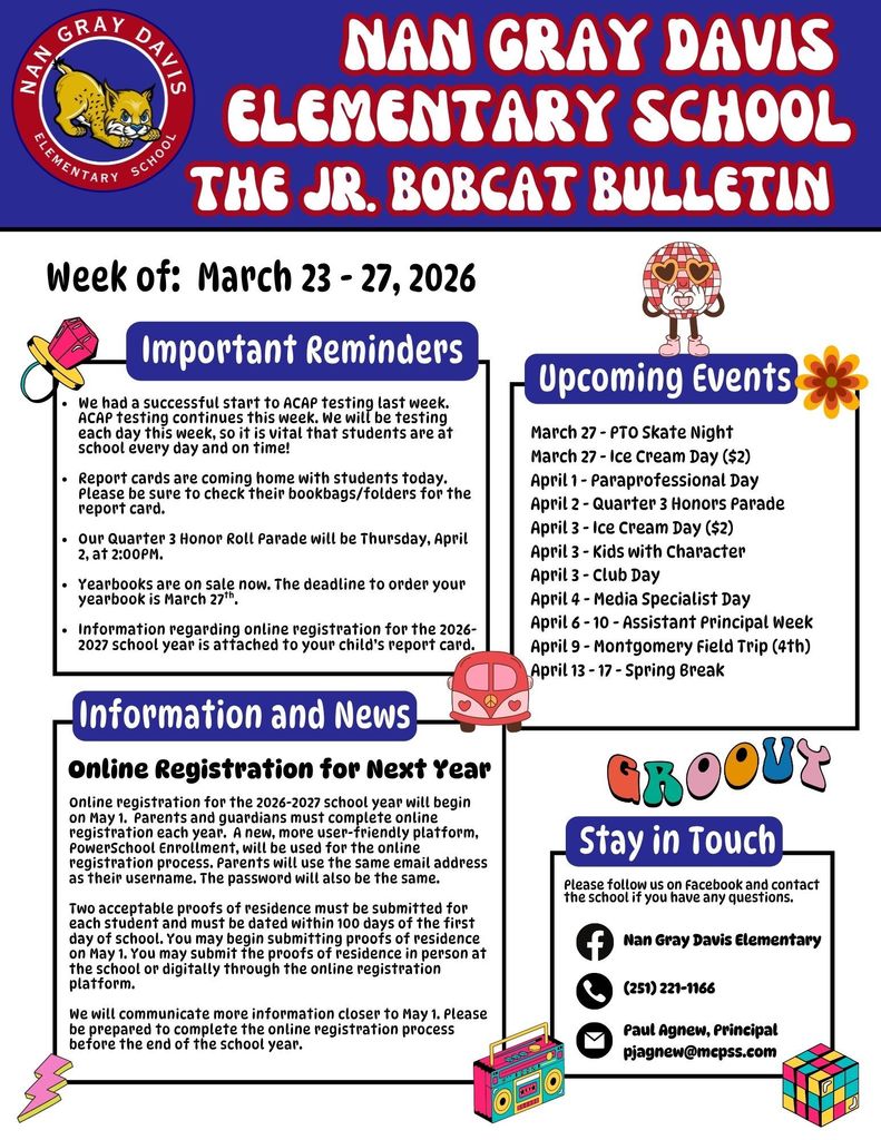 Parent Newsletter 3-23-26