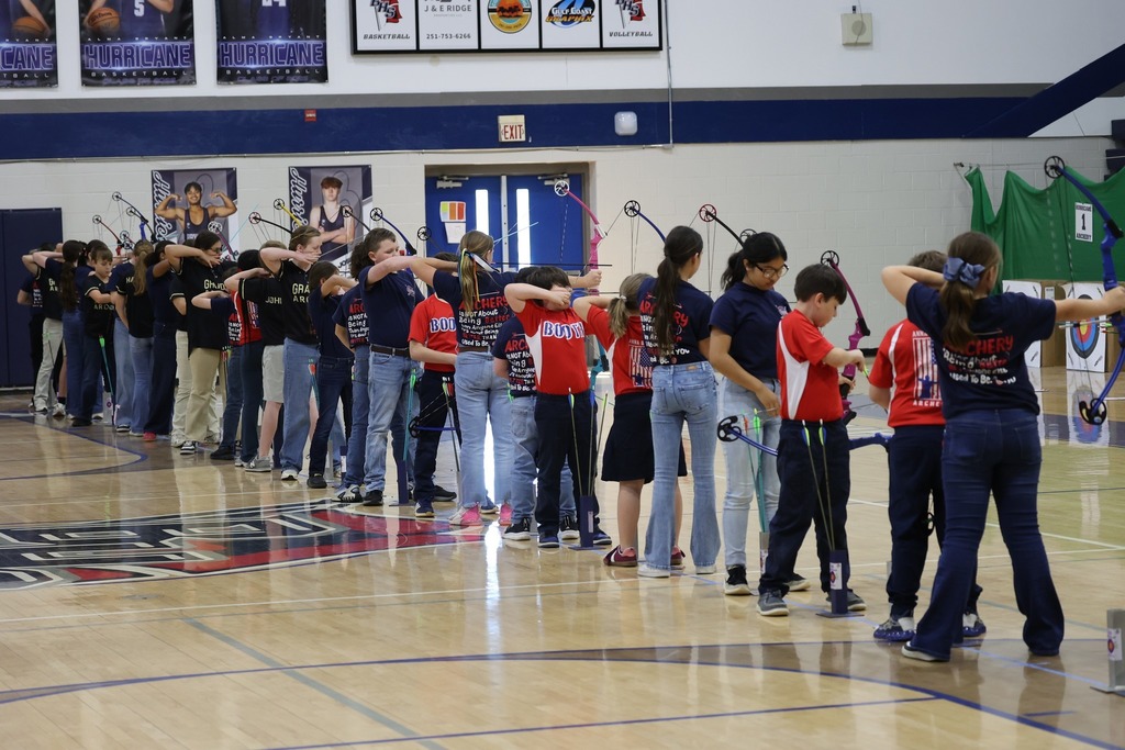 GBMS Archery Team Shooting at the ABHS Archery Tournament