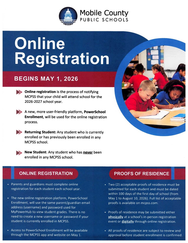 Online Registration Begins May 1, 2026