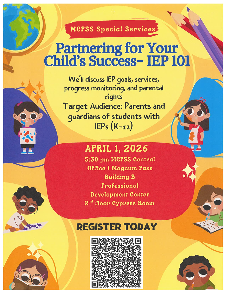 Flyer for special services parent meeting