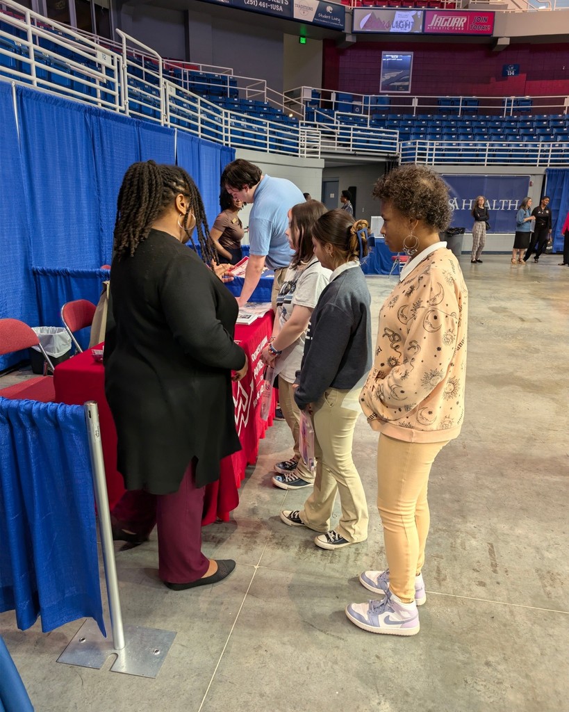 Our senior students attended the MCPSS Career Fair in partnership with the Mobile Chamber of Commerce!.
