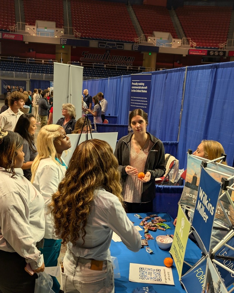 Our senior students attended the MCPSS Career Fair in partnership with the Mobile Chamber of Commerce!.