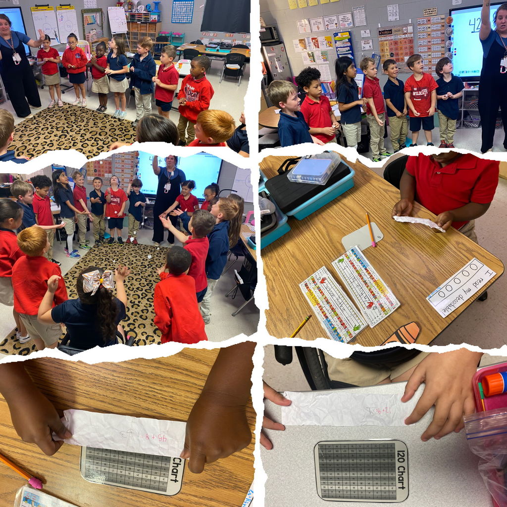 Mrs. Smith's class engaged in two digit and single digit addition with a "snowball toss". Students threw their snowballs to mix up their equations. After students picked up a ball from the pile, they checked the sum of the equation.