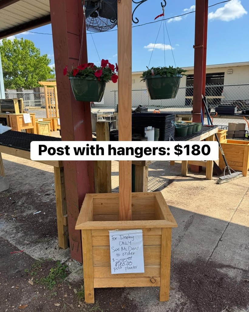 Post with hangers: $180