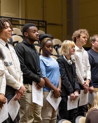 MGM FBLA  members attending a Mobile County Commissioners meeting at the Mobile Government Plaza.