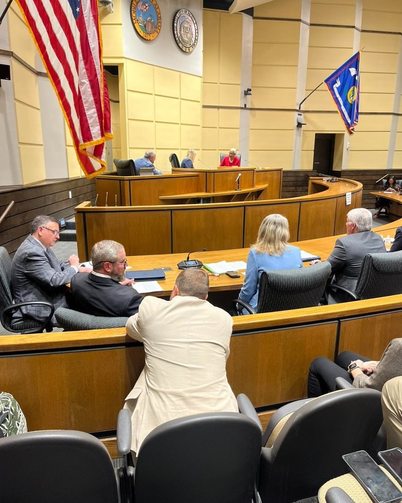 Mobile County Commissioners meeting at Mobile Government Plaza.