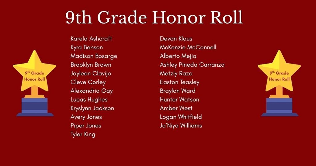 9th Grade Honor Roll