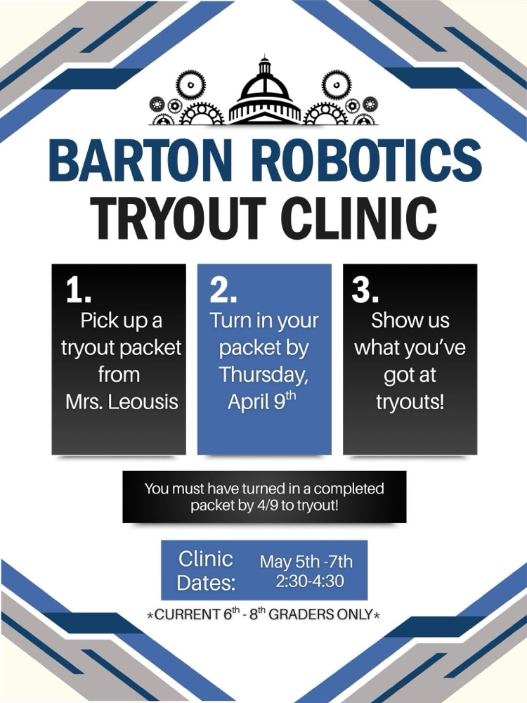 Barton robotics tryouts 