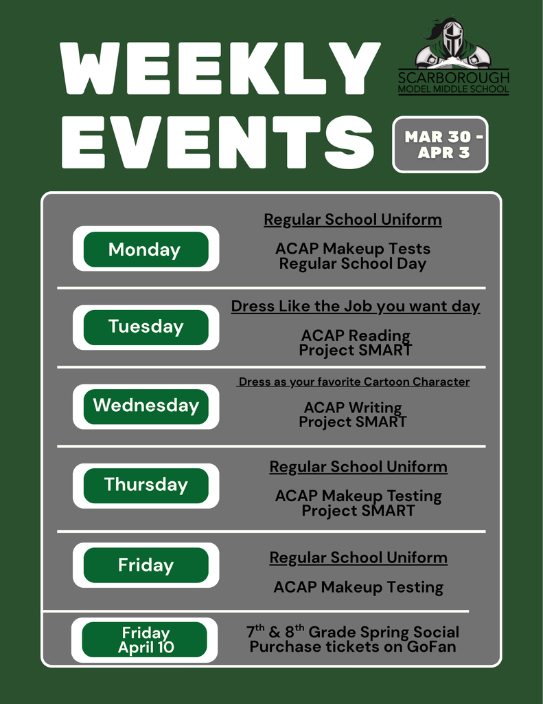weekly events