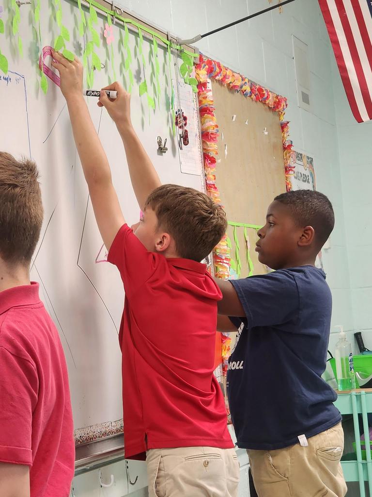 Busby's 4th grade measuring and labeling angles.