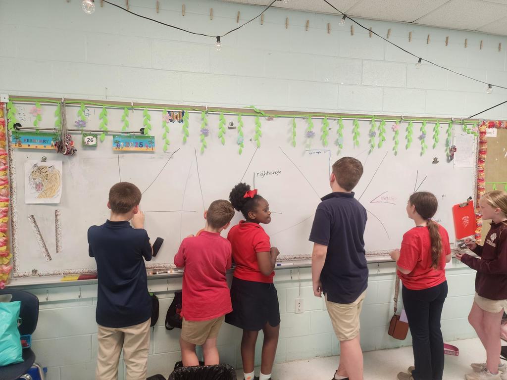 Busby's 4th grade measuring and labeling angles.