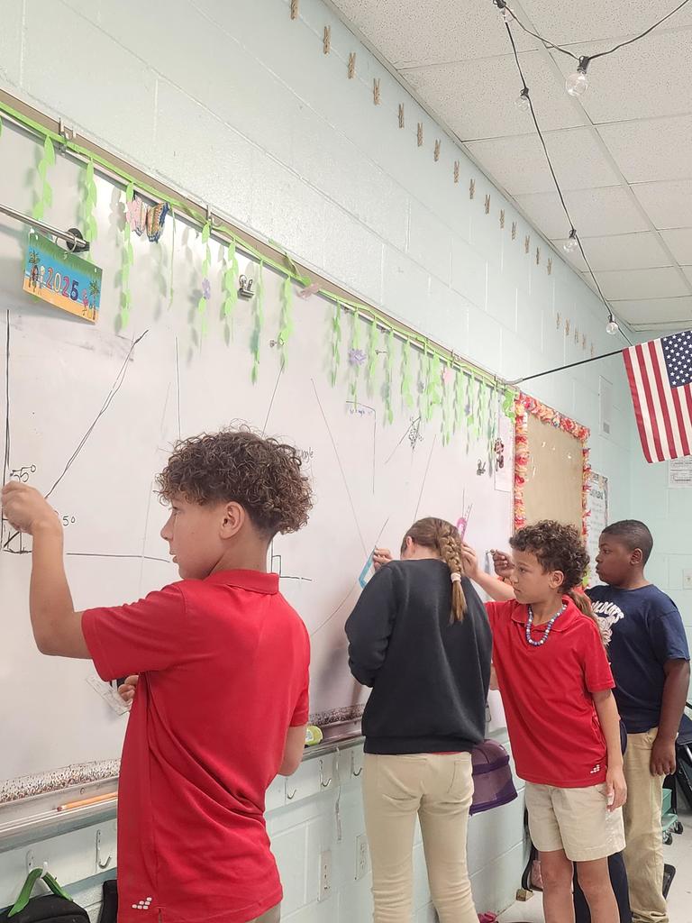 Busby's 4th grade measuring and labeling angles.