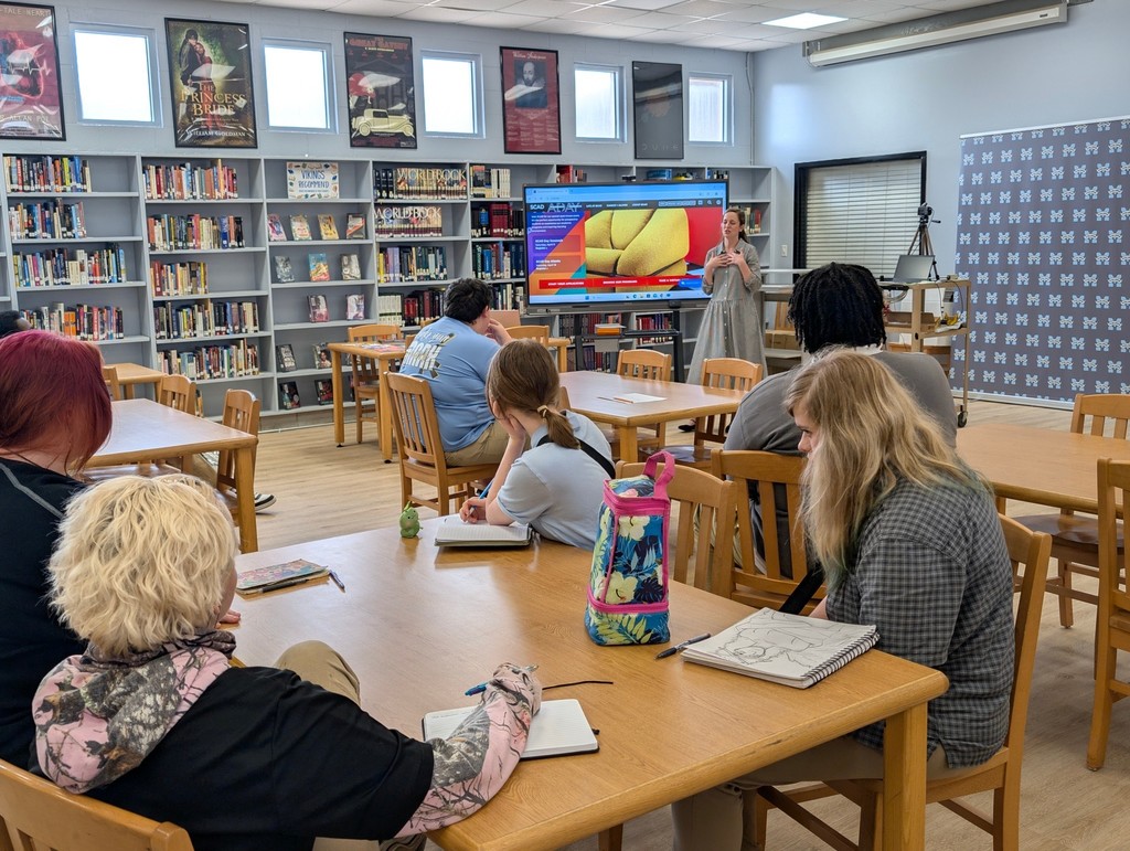Meg from SCAD speaking to our Visual Arts students.