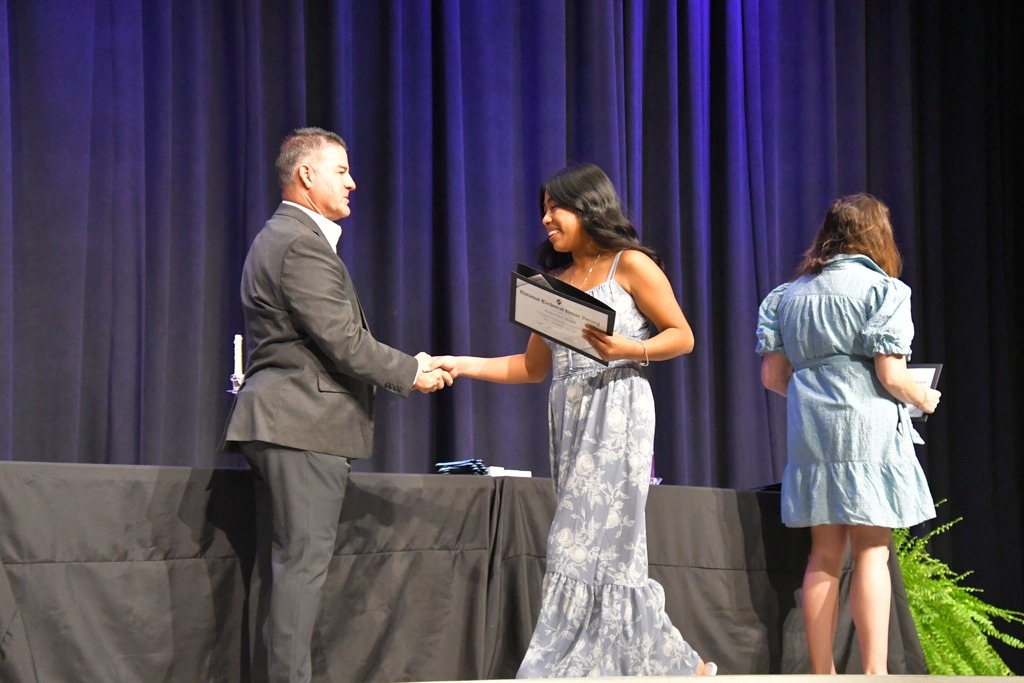 Academic Celebration, recognizing students who earned an Academic Bar or Letter, as well as inducting new members into the National Honor Society and National Technical Honor Society.