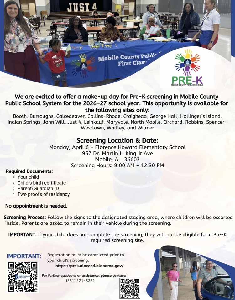 First Class PreK last chance screening 