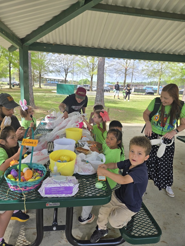 Our Pre-K students hopped into spring with a fun-filled egg hunt, a picnic, and a special visit from the Easter Bunny!