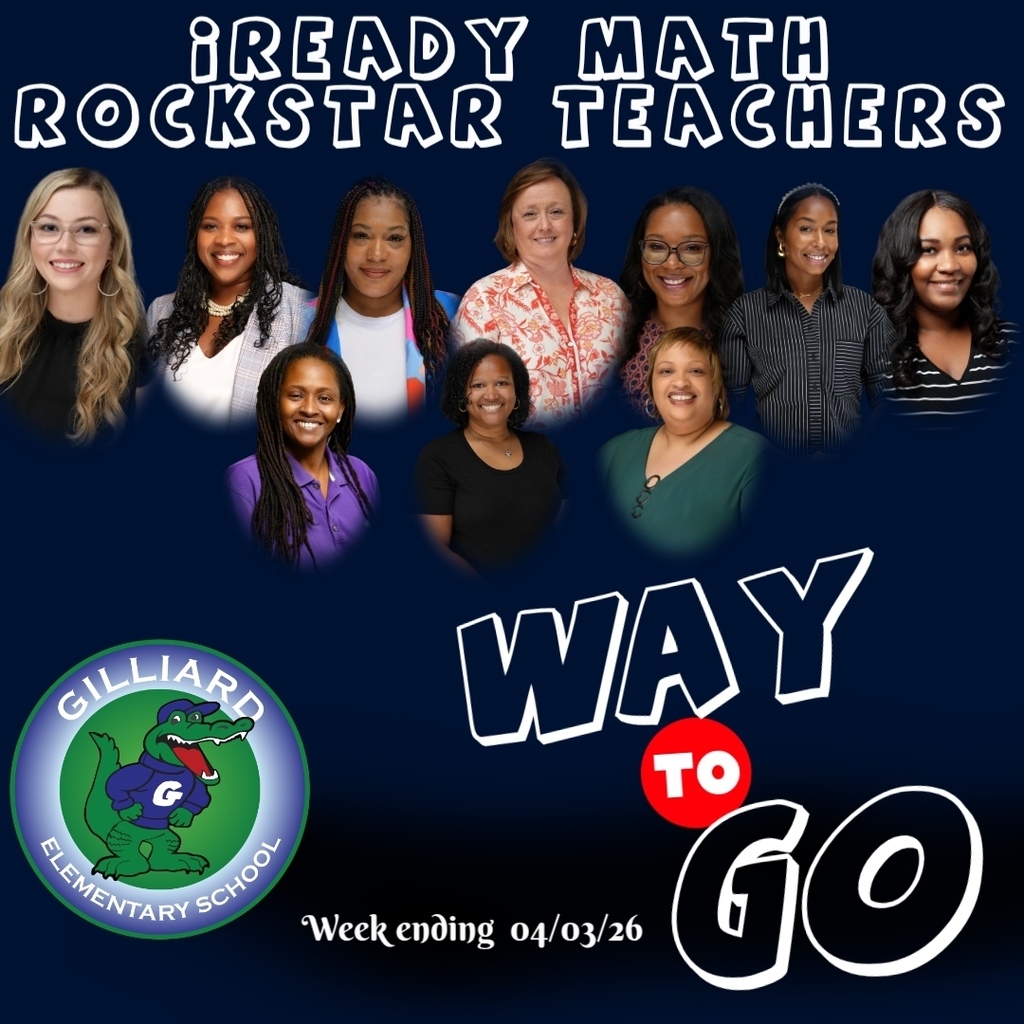 Congratulations to our iReady Rockstar Classes for last week ending 4/03/26. These classes maintained an 85% accuracy in passed lessons in reading and/or math. Way to go!