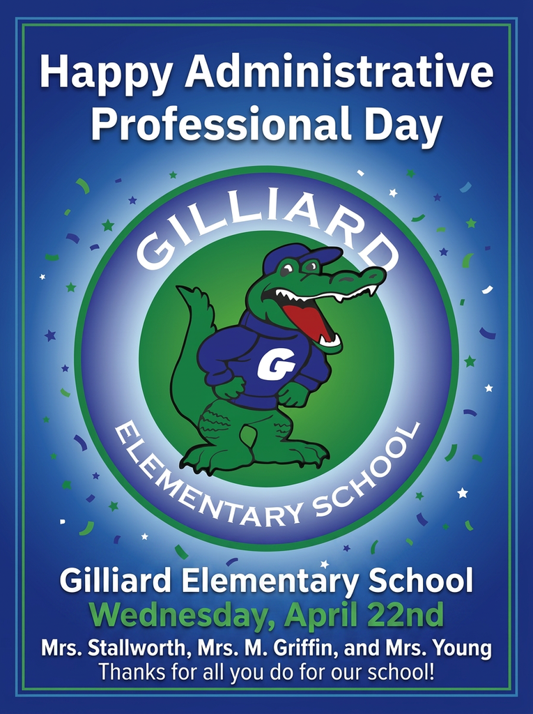 Happy Administrative Professional Day to the BEST office staff. Mrs. Stallworth, Mrs. M. Griffin, and Mrs. Young we appreciate all you do for our school. 