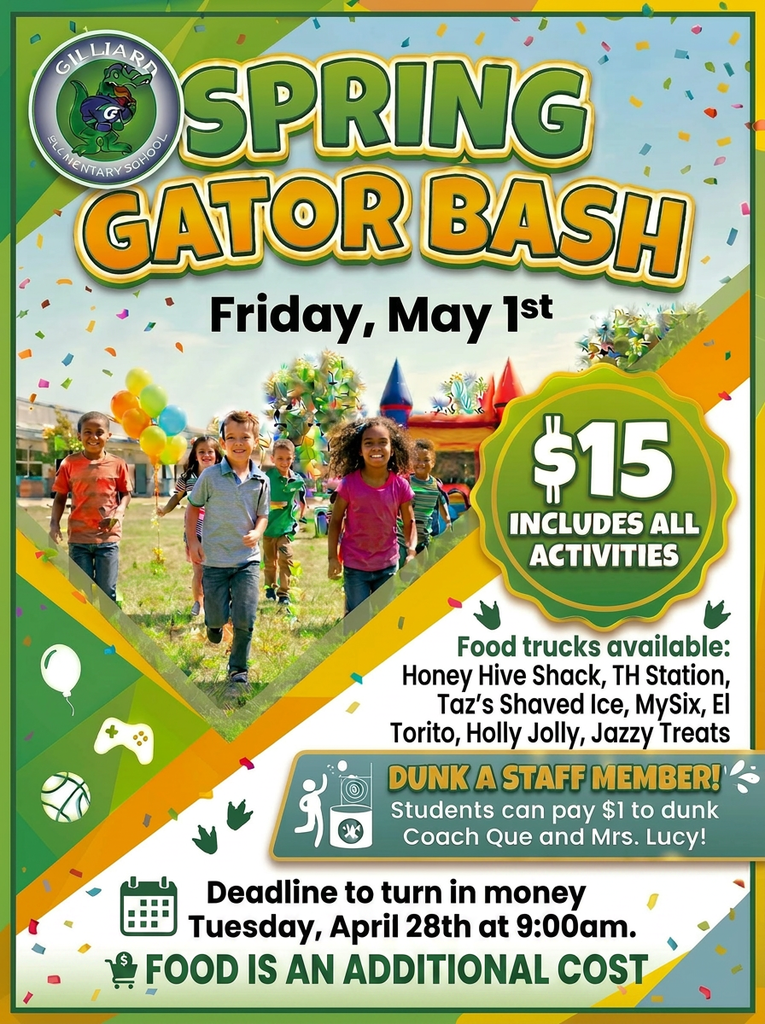 REMINDER  Please see the attached flyer with information for our Spring Gator Bash. Thank you. 