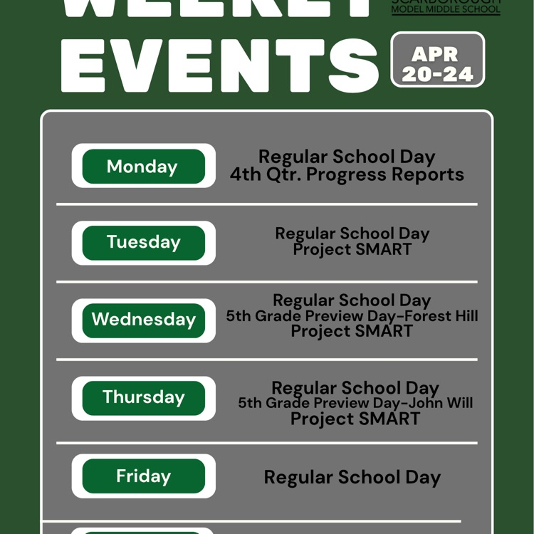 weekly schedule 