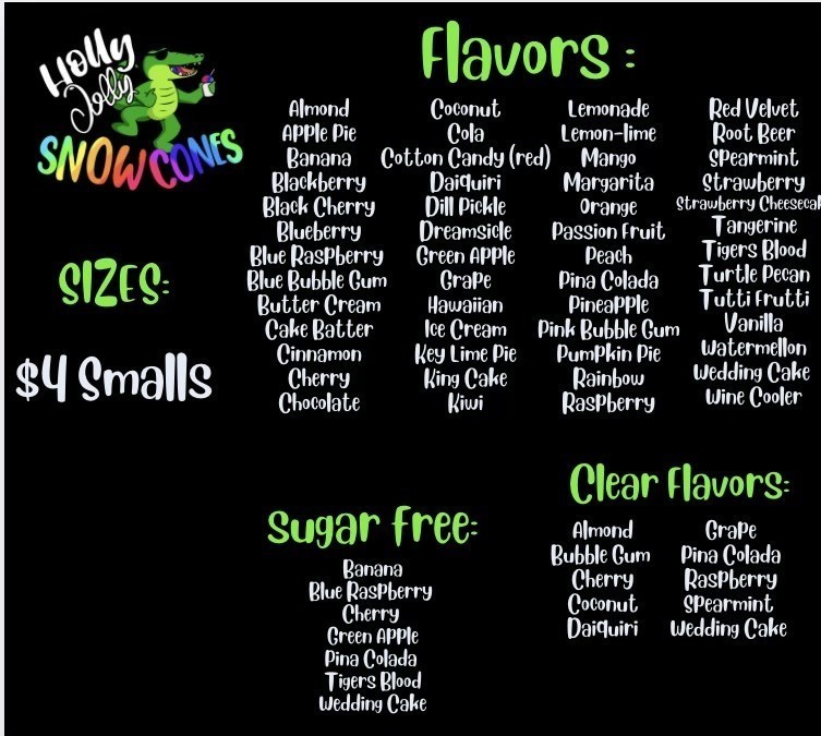 Our Gator Bash is fastly approaching and we have some AWESOME food vendors coming, Attached you will find the menus for the food trucks that will be on campus. May 1st is going to be a great day for our little Gators,  See the attached flyers for details. 